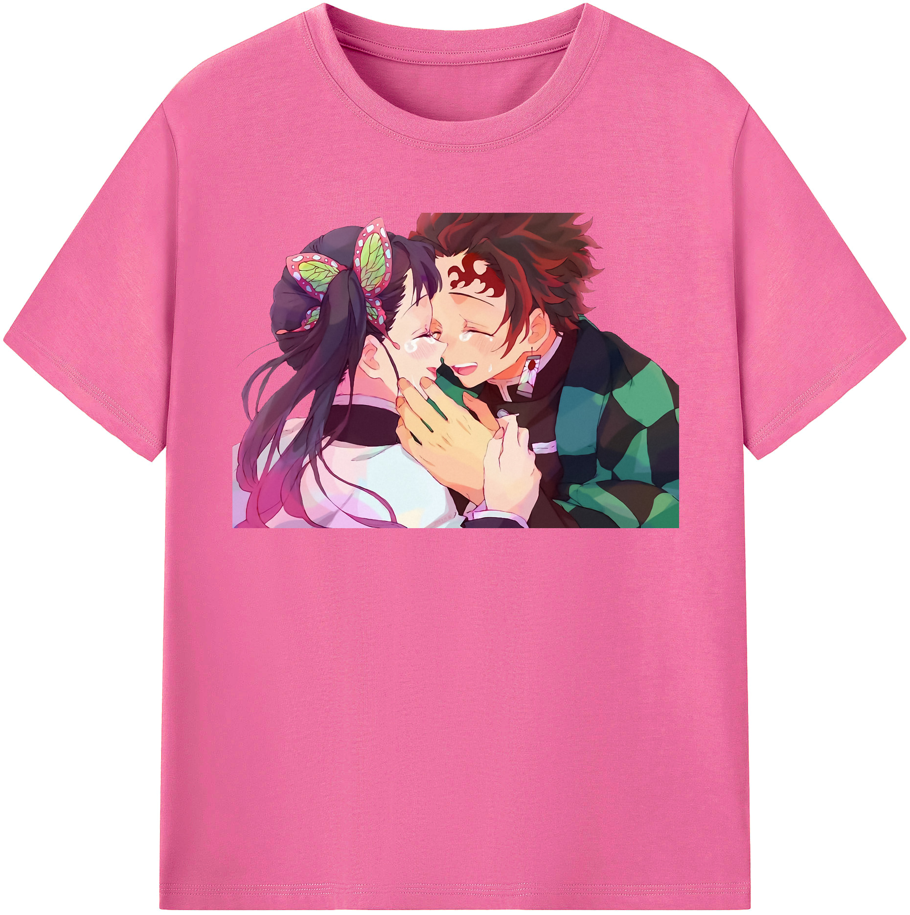 （画像用） 鬼滅の刃 竈門 炭治郎／かまど たんじろう Kamado Tanjirou レディースカジュアルプリントTシャツ（綿100％）